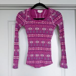OP pink & purple thermal shirt